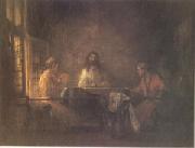 Rembrandt Peale The Pilgrims at Emmaus (mk05) oil on canvas